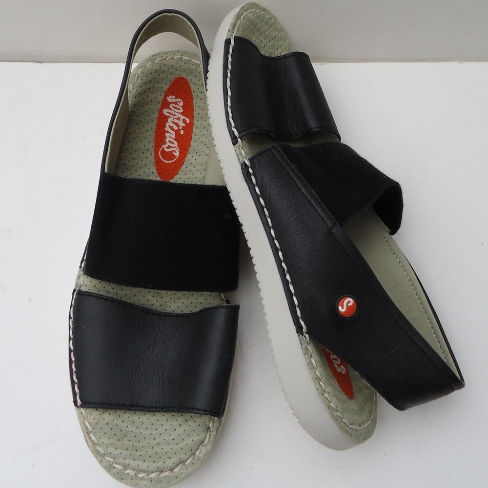 SIZE 8. Softinos leather sling back sandals .